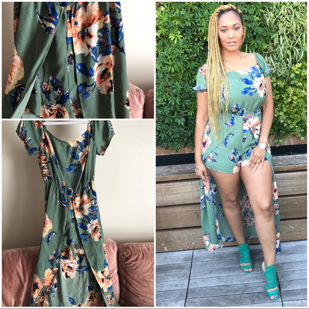 Floral shorts dress